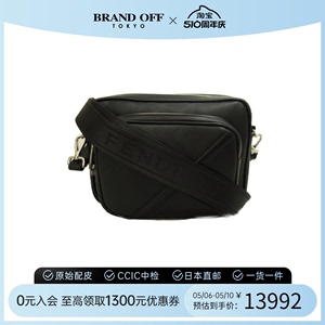 中古FENDI芬迪女包S级99新shoulder bag牛皮双层相机包斜挎包休闲