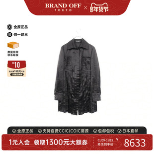 中古Chanel香奈儿女B级9新one piece连衣裙丝绸上衣黑色BRANDOFF