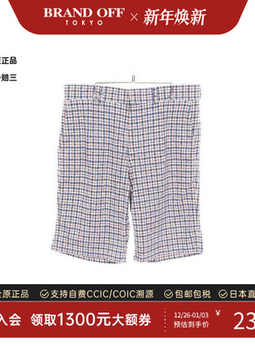 中古LV路易威登男A级95新half pants半裤棉裤子白色正品BRANDOFF