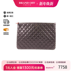 中古Chanel香奈儿女包A级95新Clutch bag手拿包牛皮手拿包黑色
