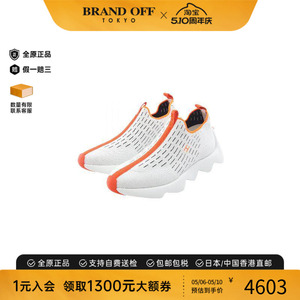 中古Hermes爱马仕男S级99新sneakers运动鞋帆布鞋白色