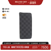 中古LV路易威登A级95新Graphite Vertical钱包长款 钱包棋盘格高级