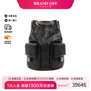中古Chanel香奈儿女包A级95新Backpack背包羊皮双肩包黑色