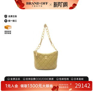 中古Chanel香奈儿女包A级95新shoulder bag斜挎包羊皮单肩包绿色