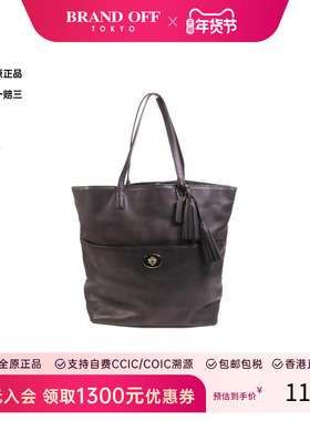 中古Coach蔻驰女包C级85新Shoulder bag肩包牛皮单肩包黑色正品