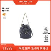 中古Prada普拉达女包A级95新bucket bag水桶包尼龙斜挎包蓝色正品