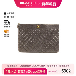 中古Chanel香奈儿男包A级95新Clutch bag手拿包羊皮手拿包黑色