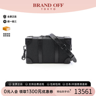中古LV路易威登男包A级95新Soft Trunk软盒子包牛皮斜挎包黑色