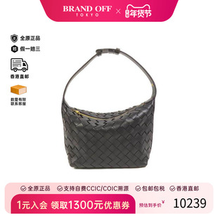 中古Bottega Veneta葆蝶家女包A级95新Handbag手包羊皮手提包黑色