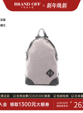中古Hermes爱马仕男包A级95新Backpack背包牛皮双肩包灰色