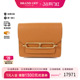 中古Hermes爱马仕女包A级95新Clutch bag手拿包牛皮手拿包棕色