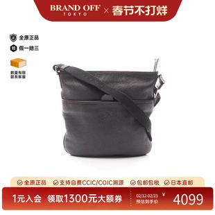 中古Loewe罗意威女包B级9新Shoulder bag肩包牛皮斜挎包棕色正品