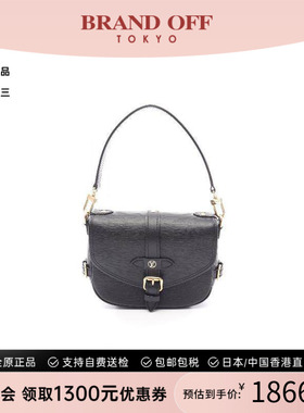 中古LV路易威登女包A级95新Saumur BB迷你双子星牛皮手提包黑色