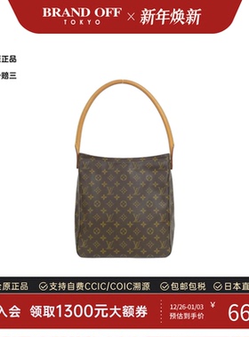 中古LV路易威登女包A级95新 Looping老花单肩包