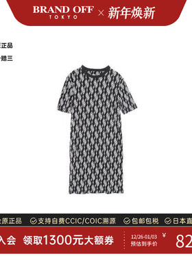 中古Hermes爱马仕女S级99新one piece连衣裙棉上衣黑色BRANDOFF