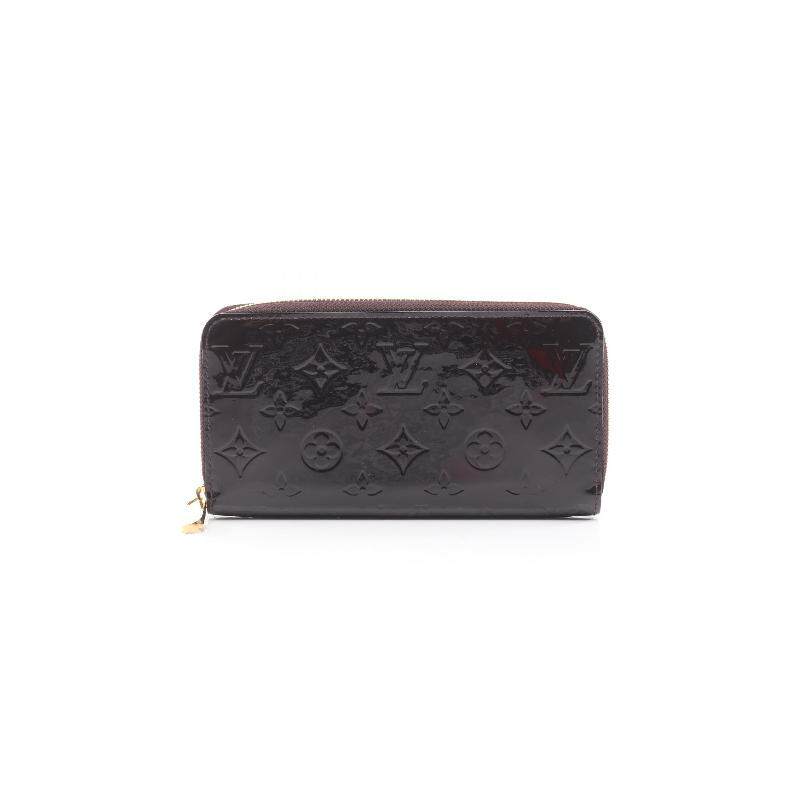 中古LV路易威登女B级9新Zippy Wallet漆皮长钱包紫色正品BRANDOFF