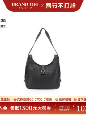 中古Hermes爱马仕女包A级95新Shoulder bag肩包牛皮单肩包黑色