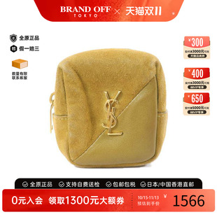 中古品YSL圣罗兰女包B级9新bag包翻毛皮 / 绒面革手拿包