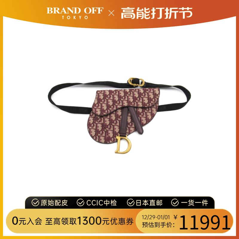 中古DIOR迪奥女包A级95新saddle bag马鞍包腰包胸包单肩BRANDOFF