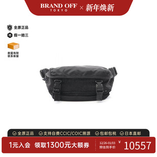 中古YSL圣罗兰男包S级99新waist bag腰包帆布斜挎包黑色BRANDOFF