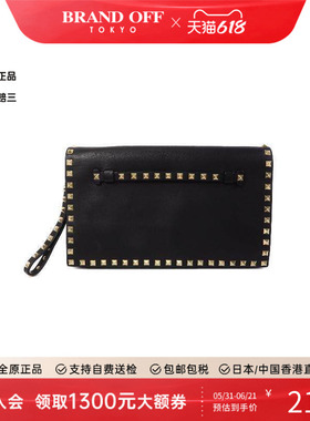 中古Valentino华伦天奴女包B级9新second bag手提包牛皮手拿包