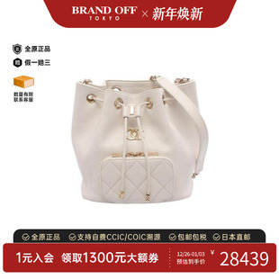 中古Chanel香奈儿女包A级95新bucket bag水桶包斜挎包