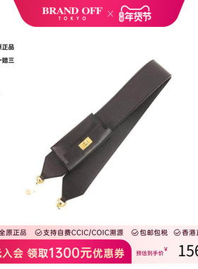 中古Hermes爱马仕女A级95新shoulder strap肩带牛皮其他黑色