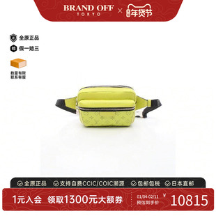 中古LV路易威登男包A级95新waist bag腰包涂层/防水帆布腰包绿色