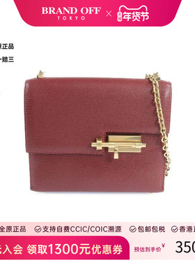 中古Hermes爱马仕女包B级9新Shoulder bag肩包羊皮单肩包红色正品