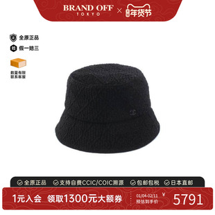 中古Chanel香奈儿女A级95新hat帽子帆布帽子黑色