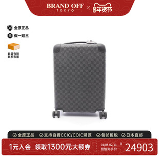 中古LV路易威登男包A级95新Carry Bag行李箱帆布其他黑色