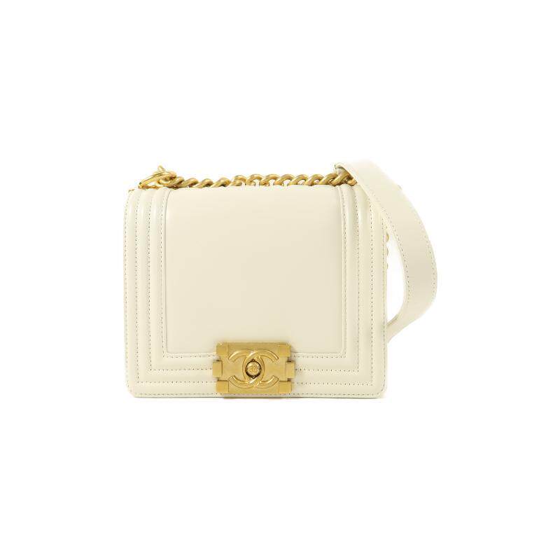 中古Chanel香奈儿女包A级95新Shoulder bag肩包牛皮斜挎包白色