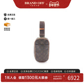 中古LV路易威登男包B级9新waist bag腰包涂层 防水帆布斜挎包棕色