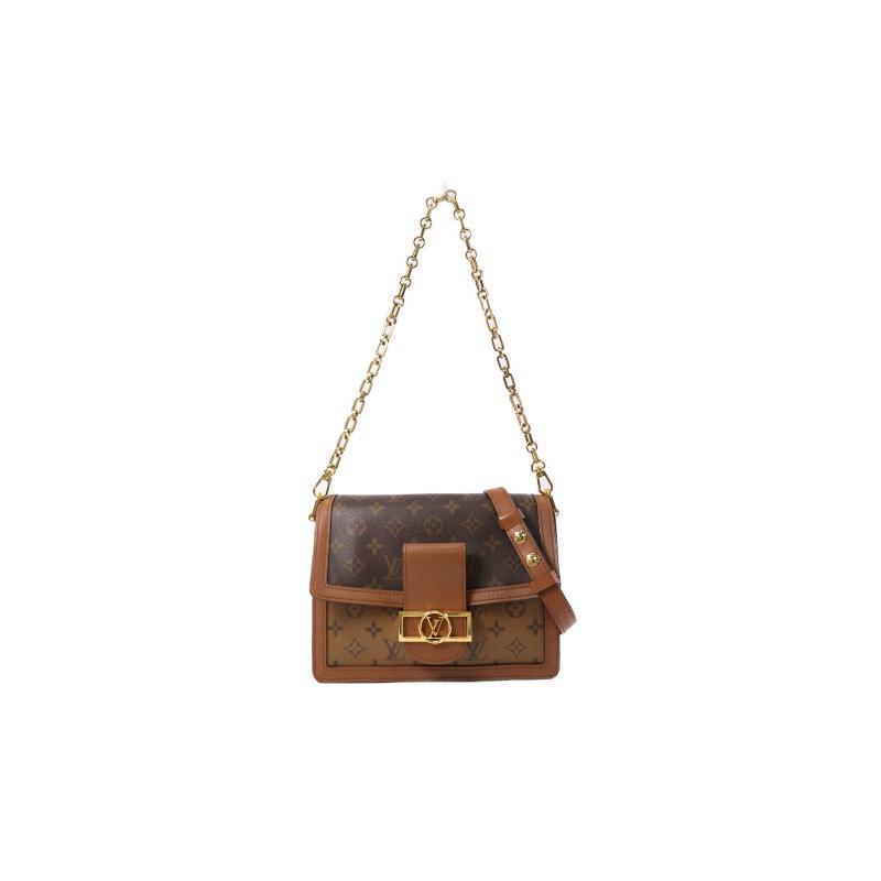 中古LV路易威登女包A级95新Dauphine达芙妮涂层/防水帆布斜挎包