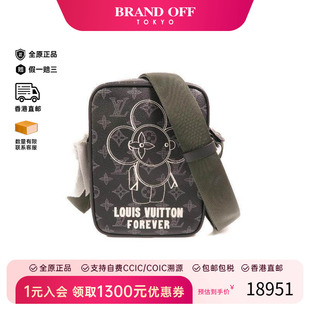 中古LV路易威登男包S级99新Danube相机包涂层/防水帆布斜挎包黑色