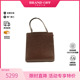中古LV路易威登女包A级95新Handbag手包牛皮手提包棕色 HK正品