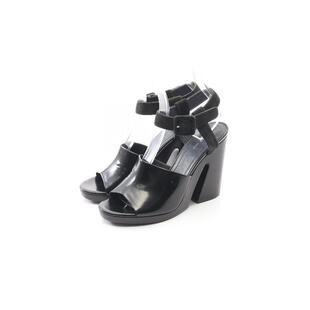 中古Celine赛琳女A级95新Sandals凉鞋牛皮鞋黑色