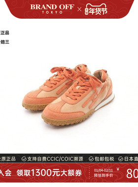 中古Hermes爱马仕女S级99新sneakers运动鞋草编鞋浅褐色