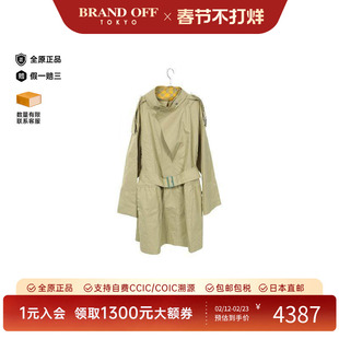 中古Burberry博柏利女S级99新trench coat风衣帆布外套浅褐色