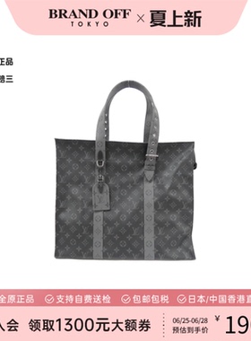 中古LV路易威登女包A级95新 Reverse Cabas Zip老花手提包正品