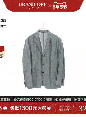 中古Hermes爱马仕男B级9新tailored jacket修身夹克亚麻布外套