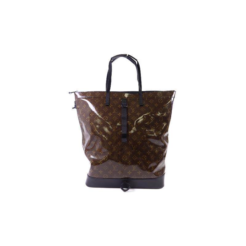 中古LV路易威登男包S级99新Backpack背包涂层/防水帆布双肩包棕色
