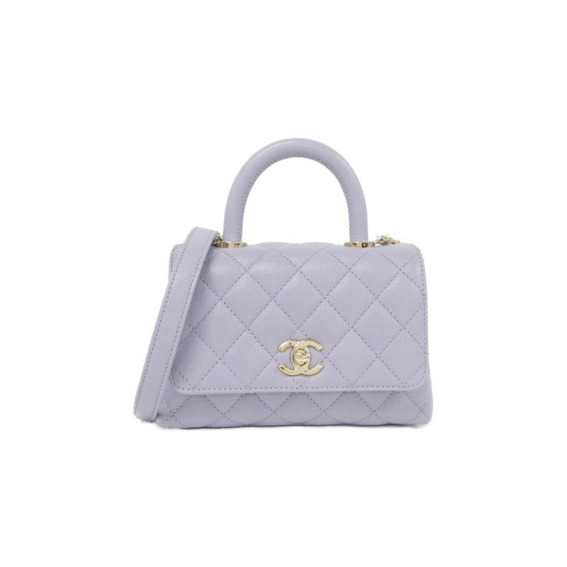 中古CHANEL香奈儿女包A级95新Coco Handle手提斜挎包时尚BRANDOFF