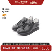 ons无带 或无扣 便鞋 中古Tods托德斯女A级95新slip 牛皮鞋 黑色