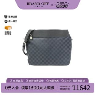 中古LV路易威登女包A级Cobalt Messenger Greenwich-邮差包棋盘格