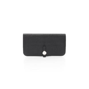 中古Hermes爱马仕女B级9新Bi Wallet双折长钱包长钱包 fold Long