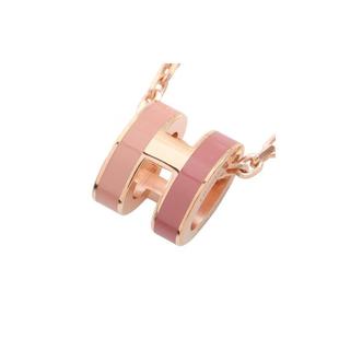 中古Hermes爱马仕女A级95新necklace项链镀金金属项链金色