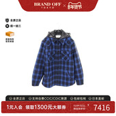 中古Celine赛琳男A级95新shirt jacket衬衫 夹克羊毛外套蓝色