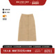 中古LV路易威登女A级95新skirt裙子羊毛裙子浅褐色