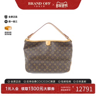 中古LV路易威登女包A级95新Delightful老花单肩包BRANDOFF正品
